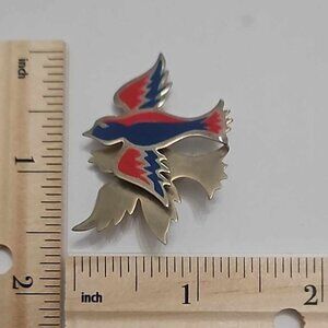 Enamel Bird Brooch